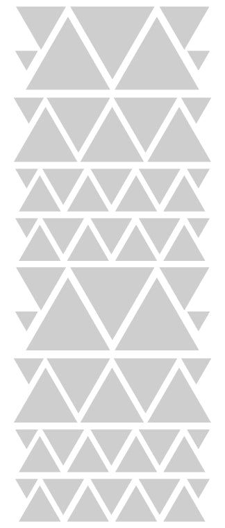 Satin Silver Triangle Wall Decals | Triangle Stickers | Whimsi Decals ...
