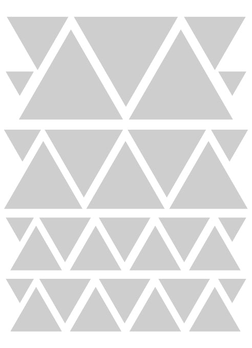 SILVER TRIANGLE WALL DECALS