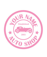 Load image into Gallery viewer, CUSTOM AUTO SHOP WALL DECAL IN SOFT PINK
