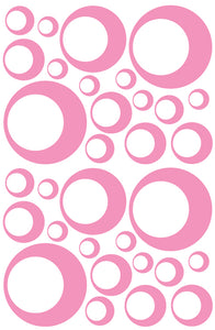 SOFT PINK BUBBLE DECALS