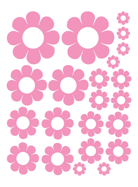 Soft Pink Daisy Wall Decals & Stickers | Nursery Decals | WhimsiDecals