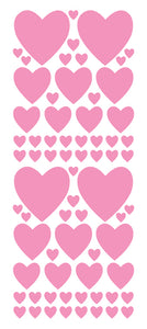 SOFT PINK HEART WALL STICKERS