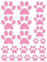 Load image into Gallery viewer, SOFT PINK PAW PRINT WALL DECALS
