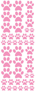 SOFT PINK PAW PRINT DECALS