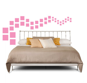 SQUARE WALL DECALS IN SOFT PINK