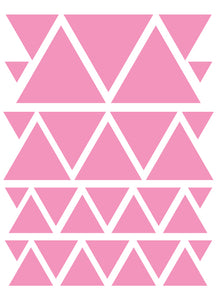 SOFT PINK TRIANGLE WALL DECALS