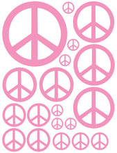 Load image into Gallery viewer, SOFT PINK PEACE SIGN WALL DECAL
