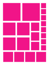 Load image into Gallery viewer, HOT PINK SQUARE WALL DECALS
