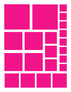 HOT PINK SQUARE WALL DECALS