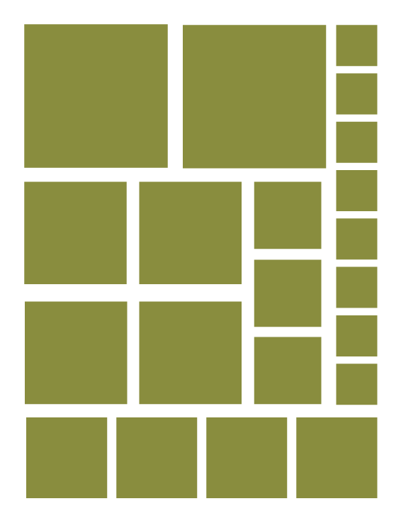 OLIVE GREEN SQUARE WALL DECALS