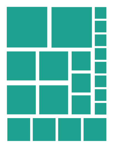 TURQUOISE SQUARE WALL DECALS