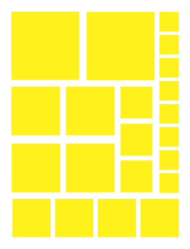 YELLOW SQUARE WALL DECALS