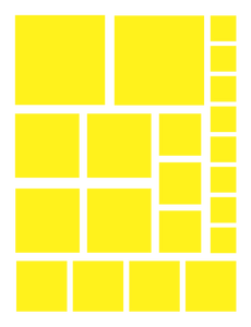 YELLOW SQUARE WALL DECALS