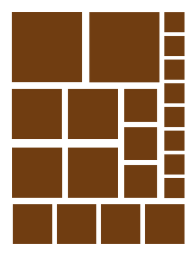 BROWN SQUARE WALL DECALS