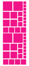 Load image into Gallery viewer, HOT PINK SQUARE WALL STICKERS
