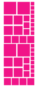 HOT PINK SQUARE WALL STICKERS