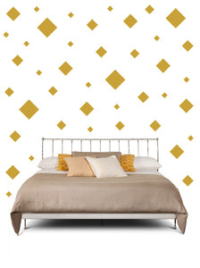 SQUARE WALL STICKERS IN CARAMEL TAN