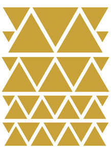 TAN TRIANGLE WALL DECALS