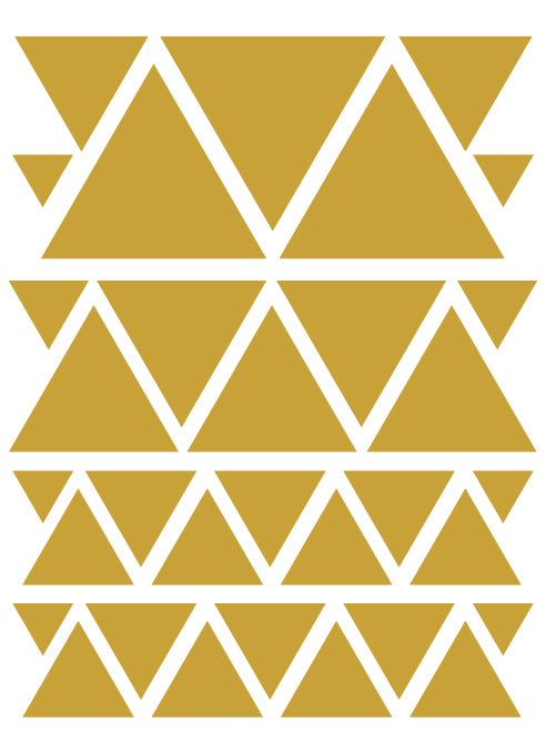 TAN TRIANGLE WALL DECALS