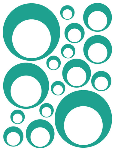TURQUOISE BUBBLE DECALS