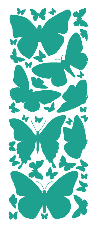 Turquoise Butterfly Wall Decals | Nursery Stickers | WhimsiDecals