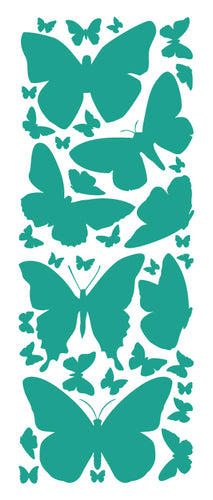 TURQUOISE BUTTERFLY WALL DECALS