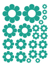 Load image into Gallery viewer, TURQUOISE DAISY WALL DECALS
