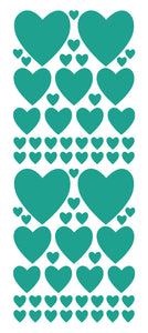 TURQUOISE HEART WALL STICKERS