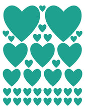 Load image into Gallery viewer, TURQUOISE HEART WALL DECALS
