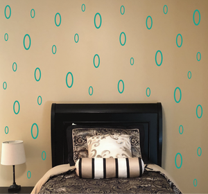 TURQUOISE OVAL DECALS