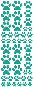 TURQUOISE PAW PRINT DECALS