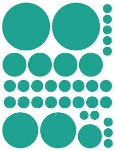 TURQUOISE POLKA DOT WALL DECALS