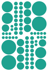 TURQUOISE POLKA DOT DECALS