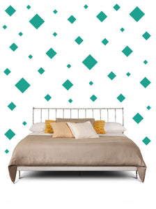 SQUARE WALL STICKERS IN TURQUOISE