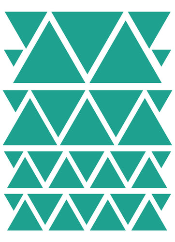 TURQUOISE TRIANGLE WALL DECALS