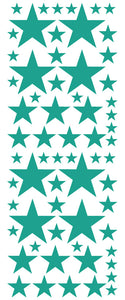 TURQUOISE STAR DECALS