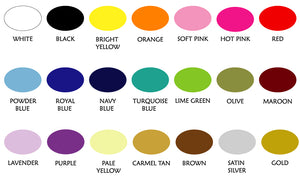 Wall decal color chart from whimsidecals.com