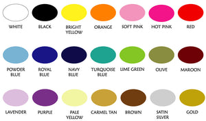 WALL DECAL COLOR CHART FOR WHIMSIDECALS.COM