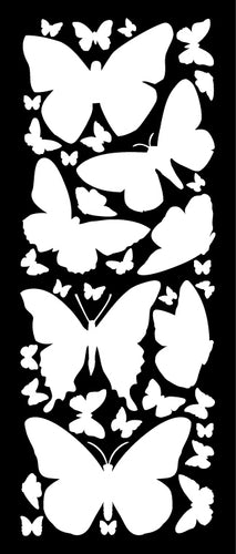 WHITE BUTTERFLY WALL DECALS