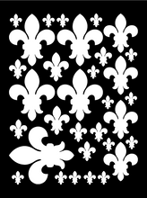 Load image into Gallery viewer, WHITE FLEUR DE LIS WALL DECALS
