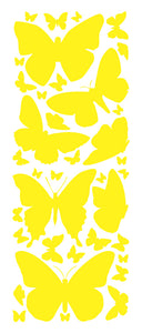 YELLOW BUTTERFLY WALL DECALS