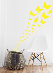 YELLOW BUTTERFLY WALL STICKERS