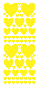 YELLOW HEART WALL STICKERS