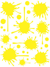 Load image into Gallery viewer, YELLOW PAINT SPLATTER WALL DECAL

