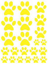 Load image into Gallery viewer, YELLOW PAW PRINT WALL DECALS
