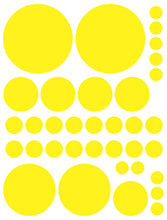 Load image into Gallery viewer, YELLOW POLKA DOT WALL DECALS
