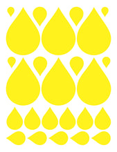 Load image into Gallery viewer, YELLOW RAINDROP WALL DECALS
