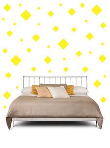SQUARE WALL STICKERS IN YELLOW