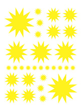 Load image into Gallery viewer, YELLOW STARBURST WALL DECALS
