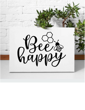 Load image into Gallery viewer, BEE HAPPY WALL DECAL
